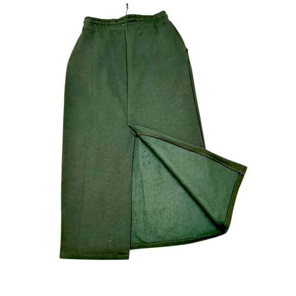 Nwot Zara dark Green Midi Pencil Skirt back slit casual elastic waist medium - Picture 11 of 14